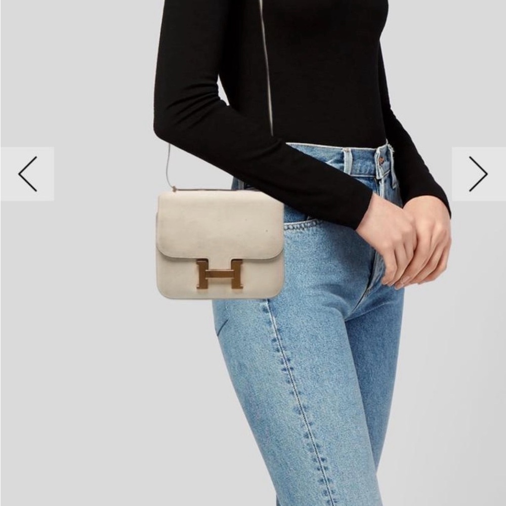 Hermes Cream Crossbody Bag